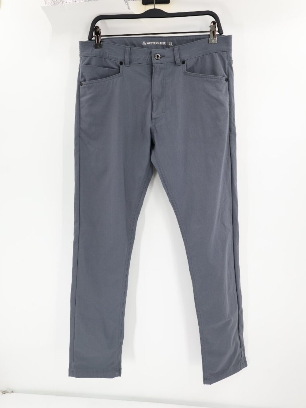 Western Rise AT Pants Mens 32 Performance Nylon Stretch Slim Straight Flat Front